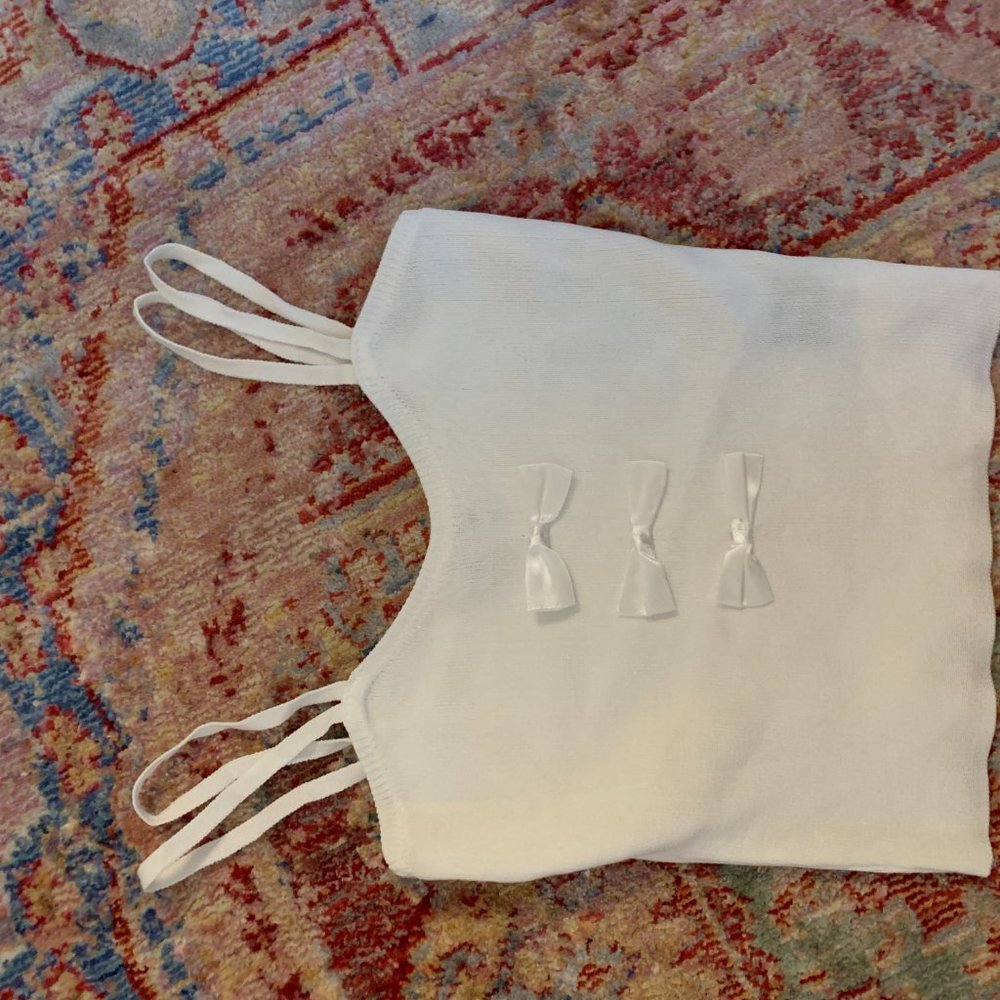 Verge Girl White Bow Tank Top